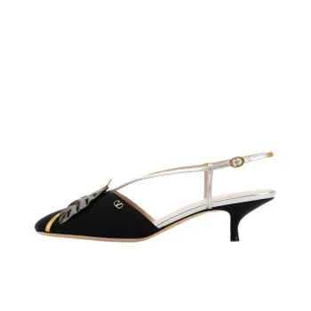 Valentino VLogo Plaque Slingback Pumps