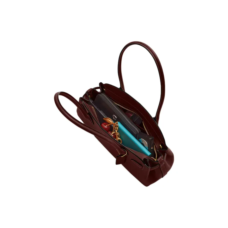 COACH Empire Carryall Vegetable Tanned Leather Handbag Large Size Women's Chestnut-3