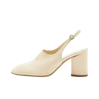 Aeyde Jamila Chunky Heel High Heels 7.5cm Women's Beige