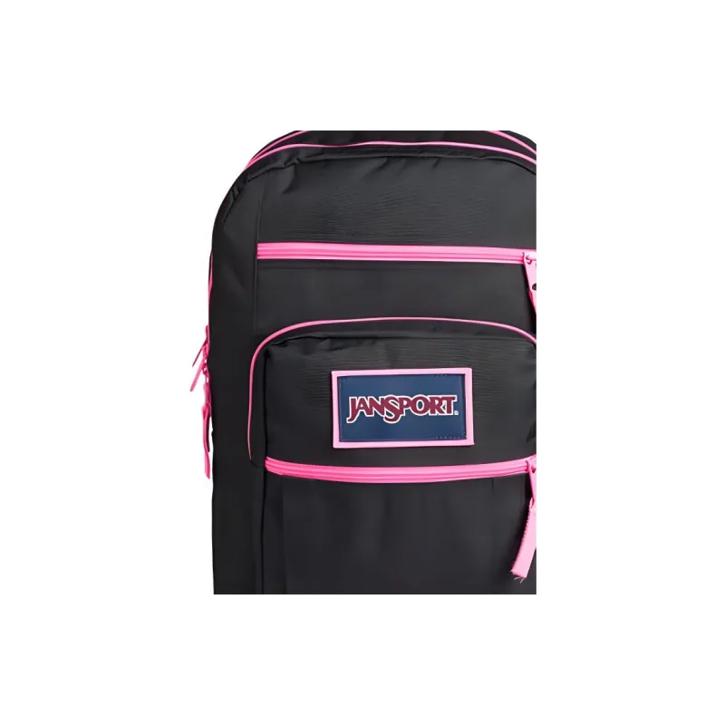 JanSport Polyester Backpack Large Size Unisex Black-4