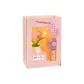 Tulip Knitted Fabric Pink Floral (Fan+Box+Window Shopping Bag)