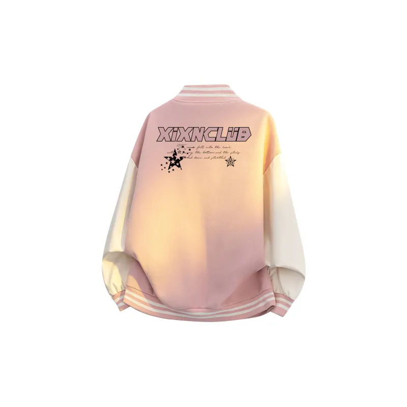 XIXN Baseball Jacket Unisex Pink-5