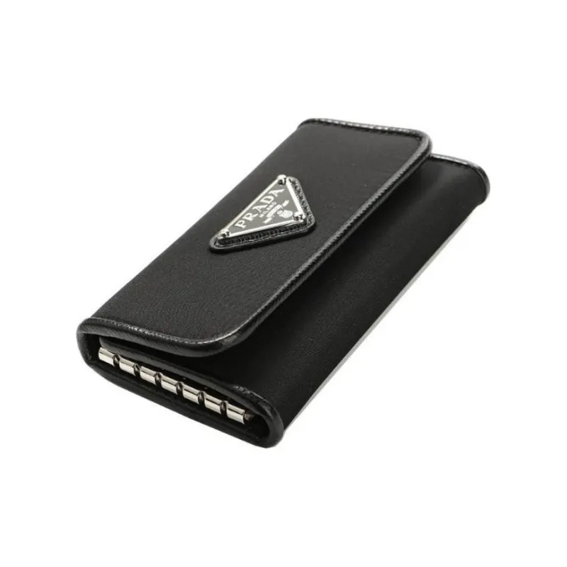 PRADA Nylon Key Pouch Unisex Black-2