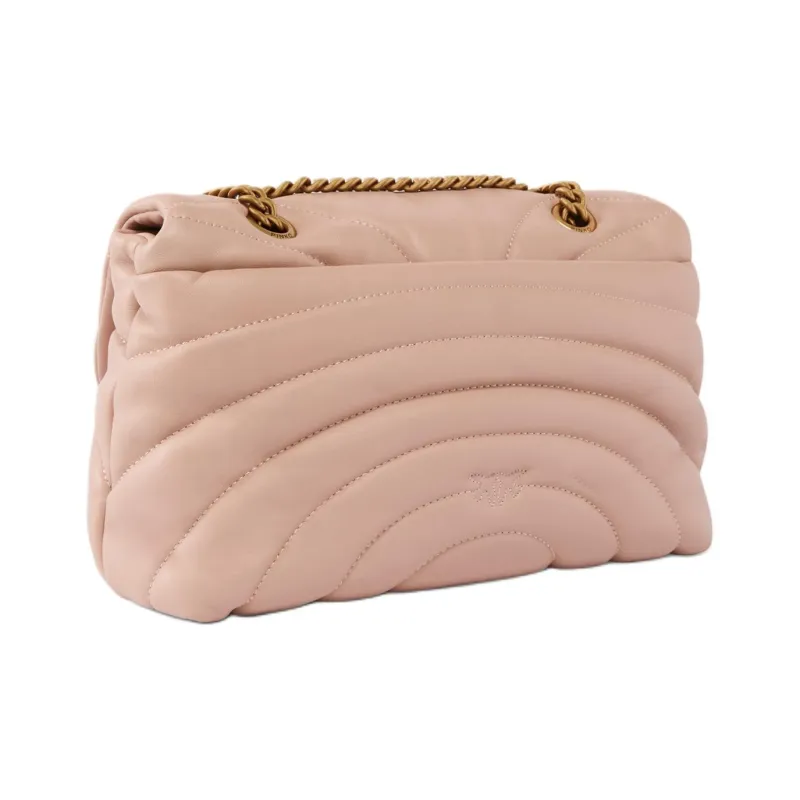 PINKO Love Bag Puff Sheepskin Shoulder Bag Large Size Women's Pink-1