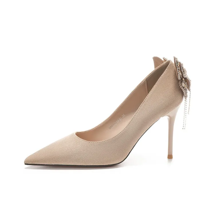 QITUMAUL Slim Heel High Heels Women's-8