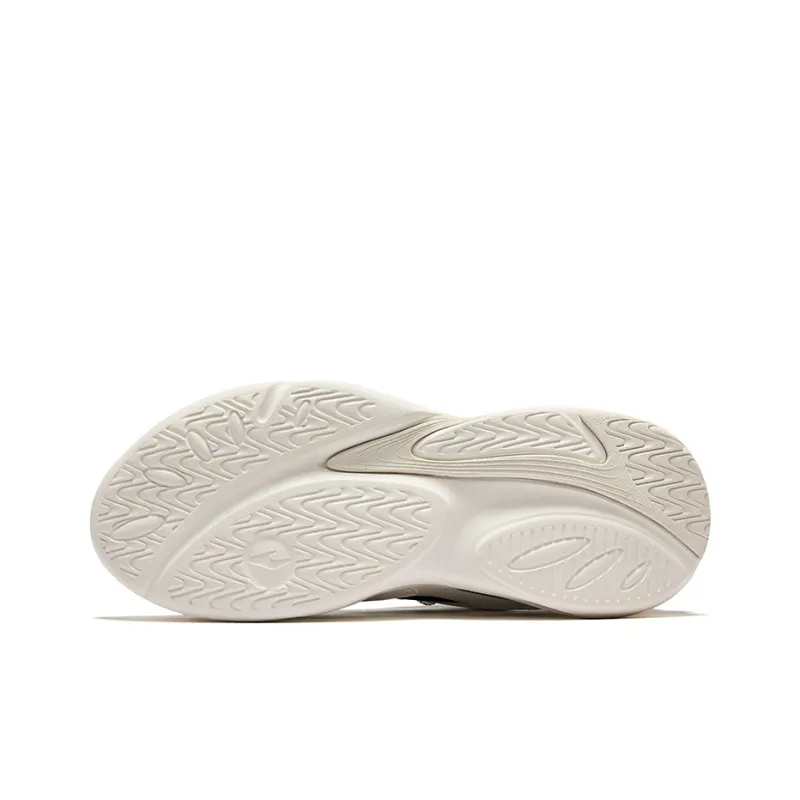 Erke Wear-Resistant Height Increasing Low-Top Casual Shoes Men's Jet Black Microcrystal White-4