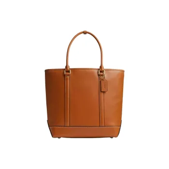 COACH Metropolitan Leather Tote Bag, Shopping Bag, Handbag Large Size Men's Brown