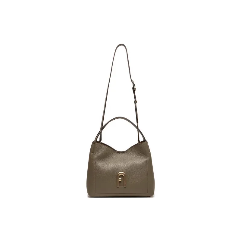 Furla Primula Natural Leather One Shoulder Handbag Small Size Women's Green-1
