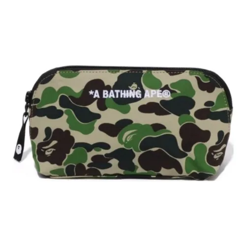 A BATHING APE Nylon Clutch Unisex Green