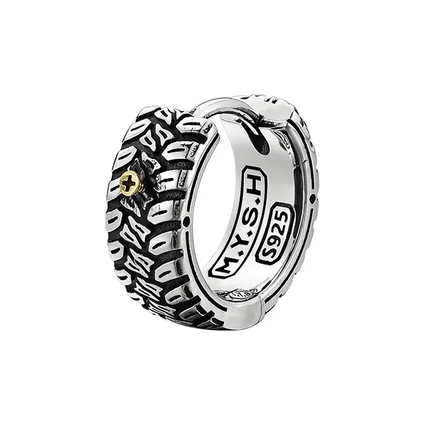 MYSH 925 Sterling Silver Earrings Men's-0