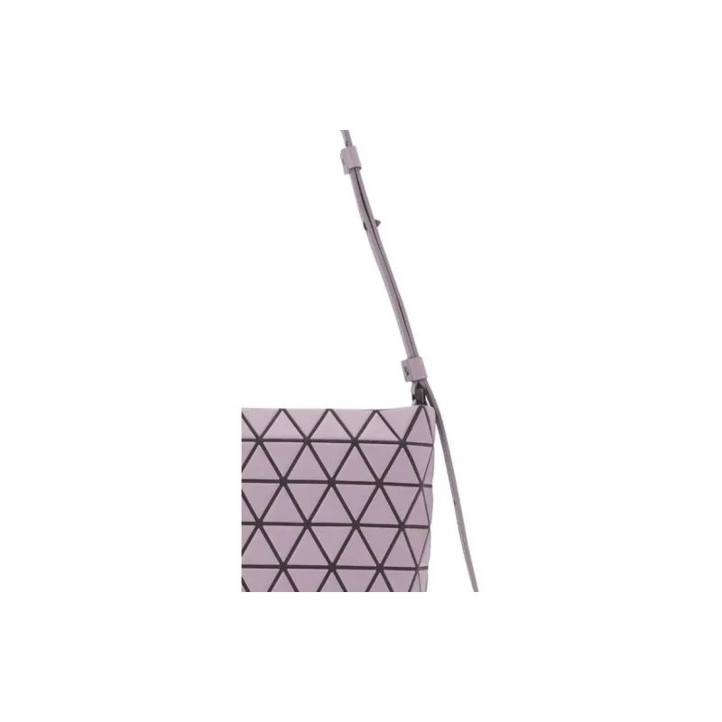 ISSEY MIYAKE Artificial Leather Shoulder Bag Women's Gray Pink-1
