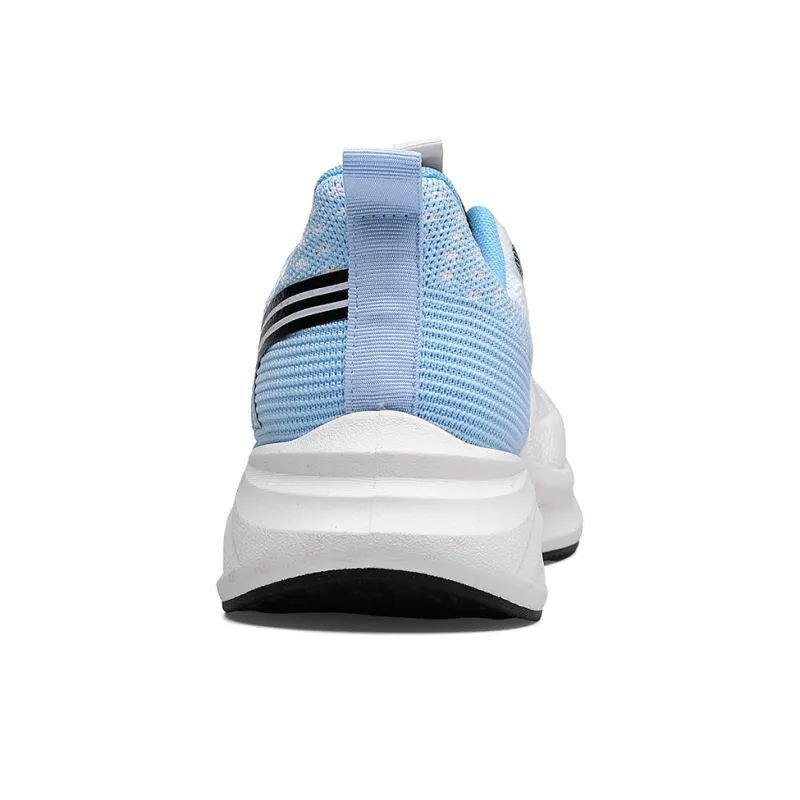 Warrior Lightweight Height Increasing Coverage Low-Top Casual Running Shoes Men's White Blue-4