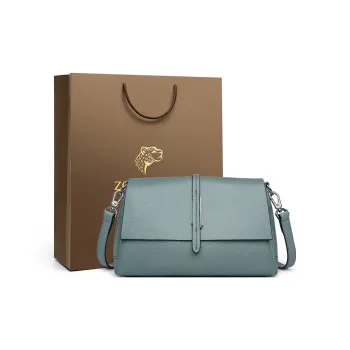 ZOOLER Top Grain Cow Leather Shoulder Bag Trumpets Women's Green