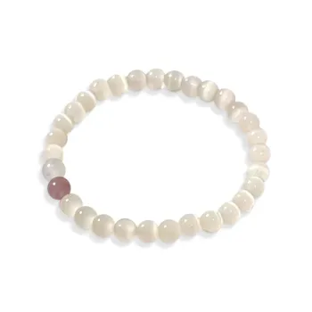 J&KINGLAY Glass Cat Eye Bracelets Women's