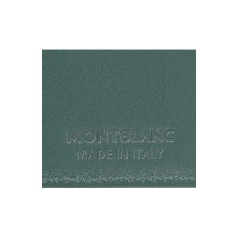 MONTBLANC Grained Cow Leather Wallet Men's Wicker Pine Green-4