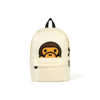 BABY MILO STORE BY A BATHING APE Fabric Backpack Regular Women's White/Green