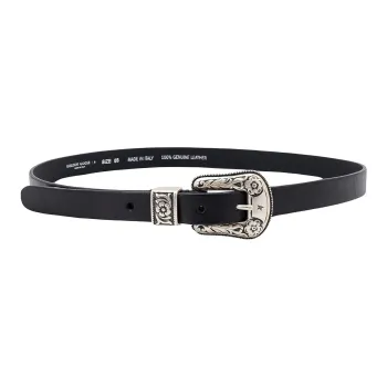 Golden Goose Floral Engraved Buckled Belt