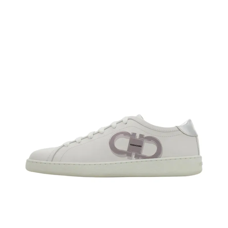 FERRAGAMO GANCINI Low Top Skateboard Shoes Women's White-0
