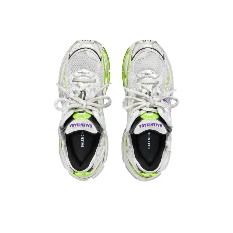 Balenciaga Runner Low-Top Chunky Sneakers Men's White/Gray/Yellow/Purple-6