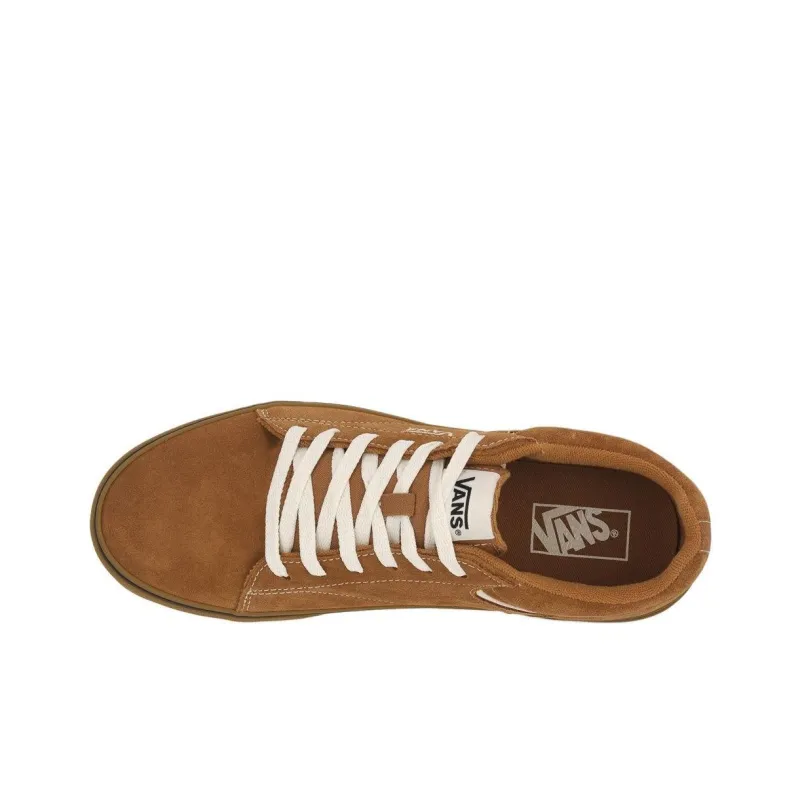 Vans Seldan Anti Slip Wear Resistant Low Top Skateboard Shoes Men's Brown-3