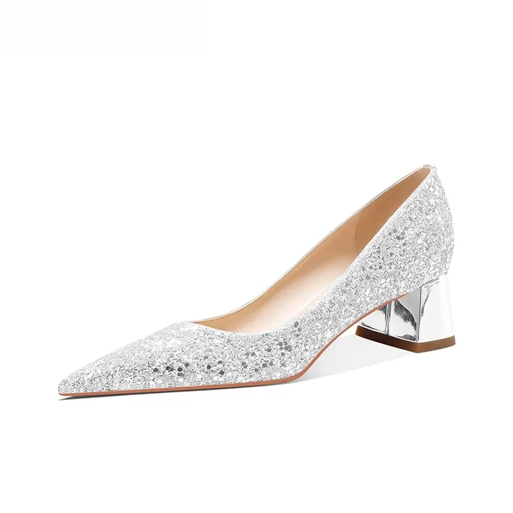 BINGO DUCK Chunky Heel High Heels 4-6cm Women's-4