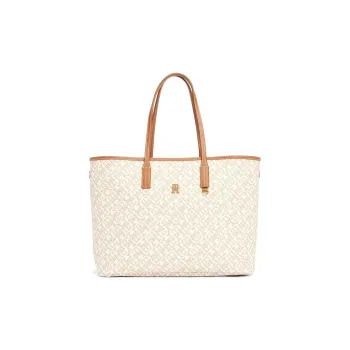 Tommy Hilfiger PU Tote Bag, Shopping Bag, Handbag Women's White