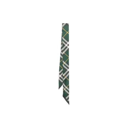 Burberry Silk Scarves Women's Dark Green