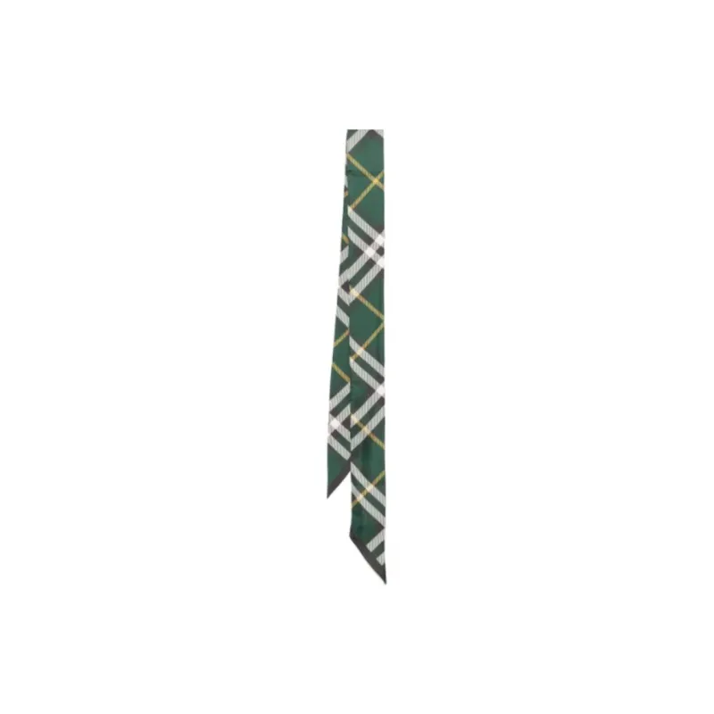 Burberry Silk Scarves Women's Dark Green-0