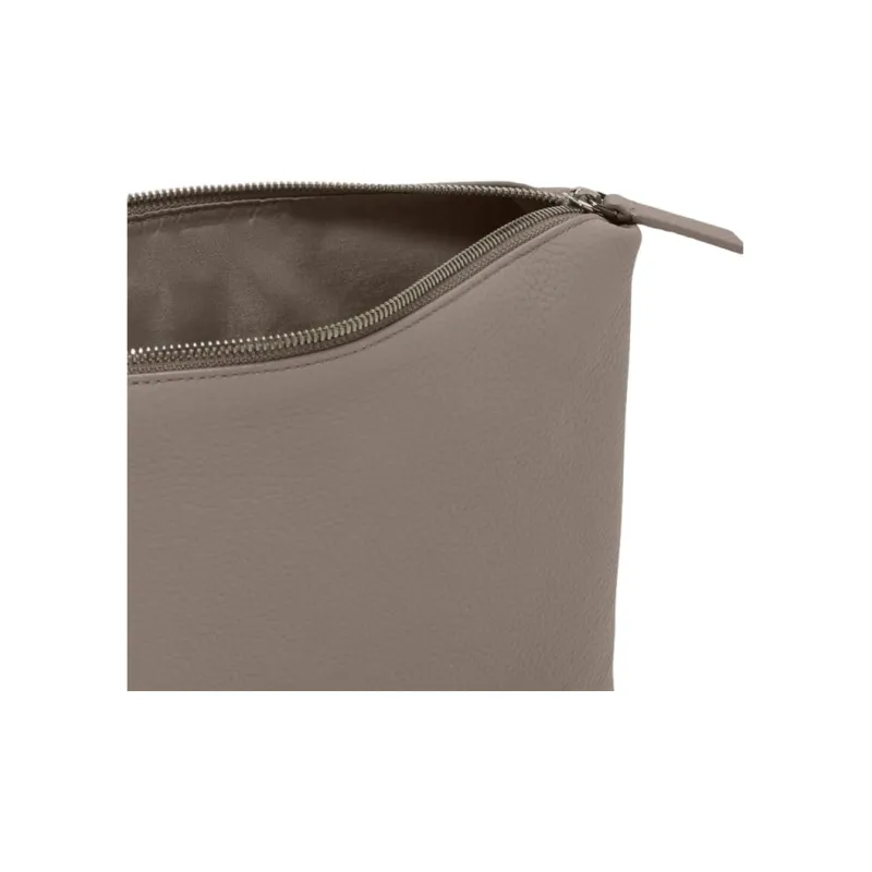 TUMI Leather Shoulder Bag Clutch Men's Taupe-4