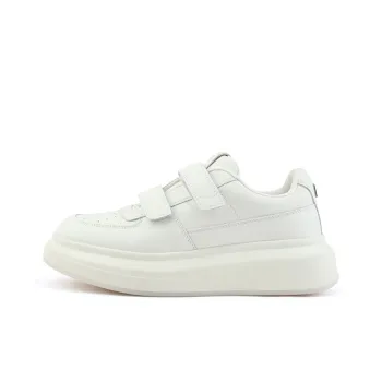 CENTRAL&KITTY Height Increasing Low Top Skateboard Shoes Women's White