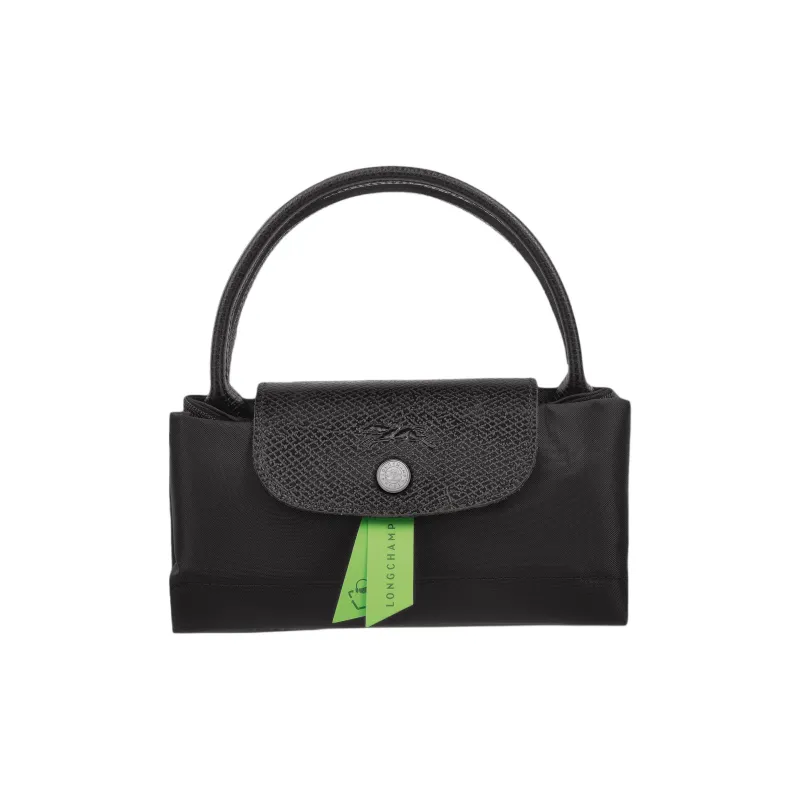 LONGCHAMP Le Pliage Green Recycled Canvas Dumpling Bag Handbag Trumpets Women's Black-5