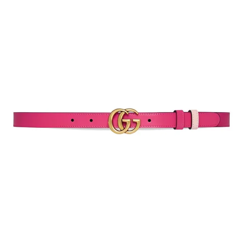 GUCCI Leather Hardware Accessories Leather Belts Unisex Light Pink Width: 2CM-2