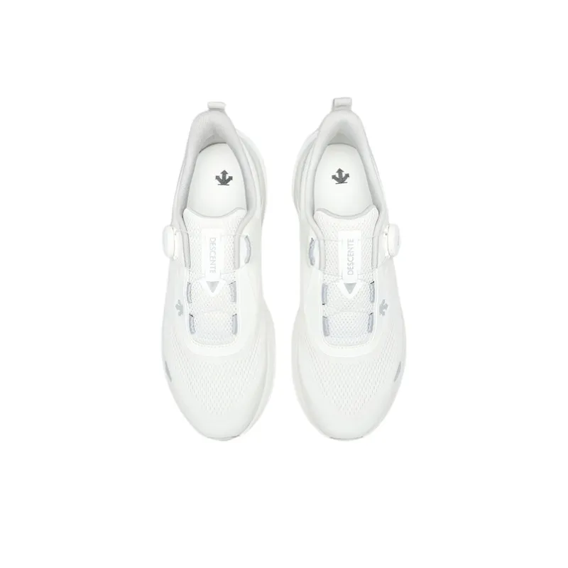 DESCENTE Anti Slip Wear Resistant Low Top Running Shoes Men's White-2