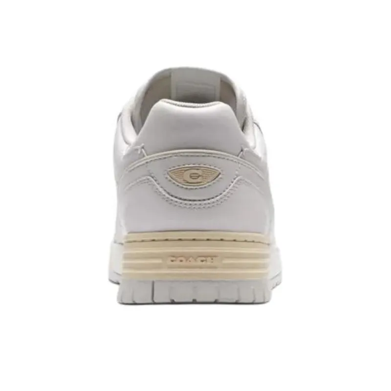 COACH Soho Low Top Skateboard Shoes Men's White-4