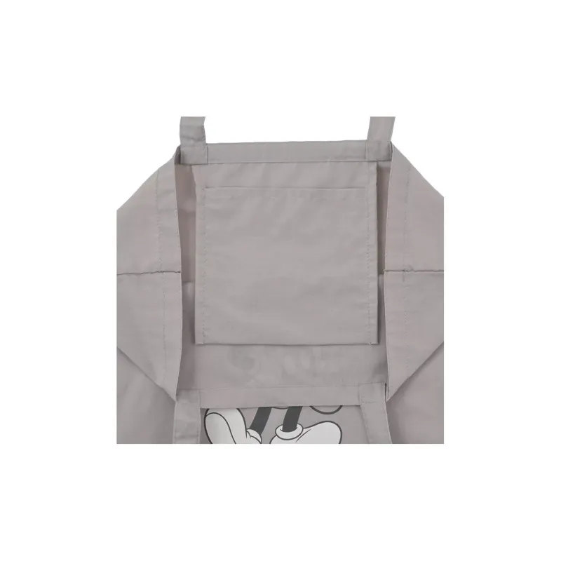 Disney Canvas Bag Tote Bag Shopping Bag Shoulder Bag Unisex Gray-4