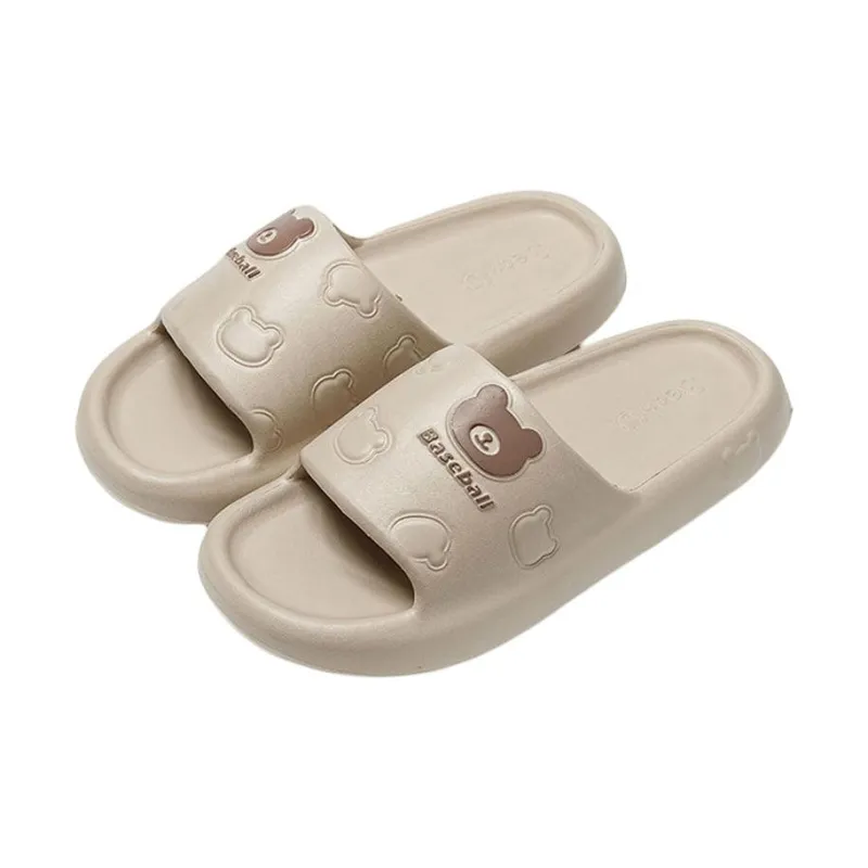 ECAC Couple Summer Indoor Home Bathroom Bathing Slip Resistant Platform Squashy And Bouncy Feeling, Slippers-2