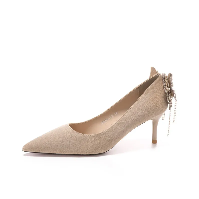 QITUMAUL Slim Heel High Heels Women's-7
