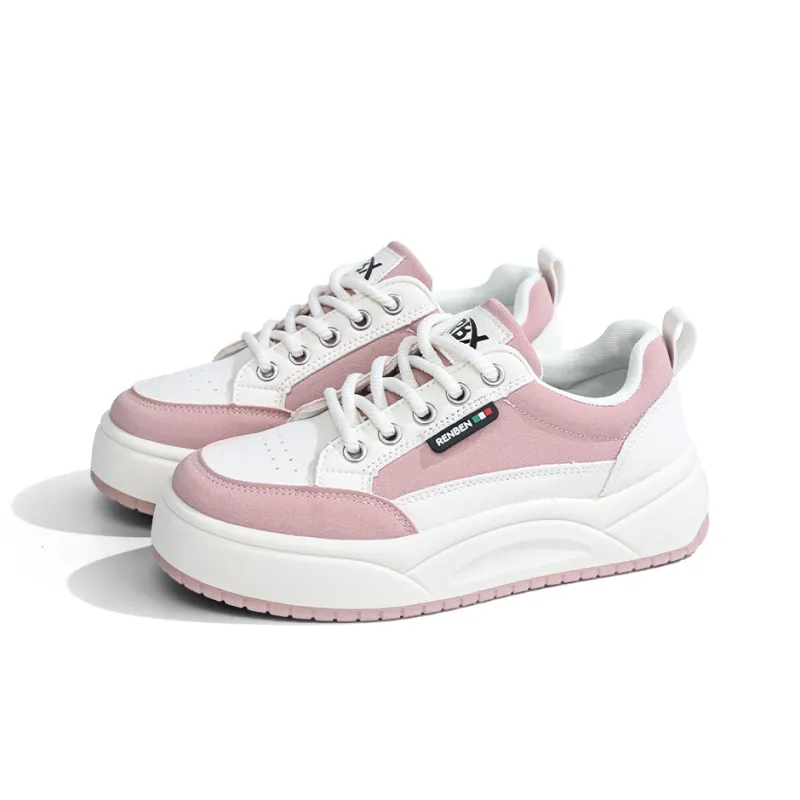 RENBEN Support Height Increasing Slip-Resistant Low-Top Skateboard Shoes Women's-2