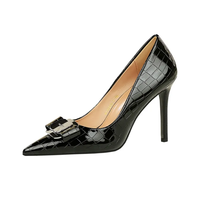 Dunnu Slim Heel High Heels 10CM Women's-9