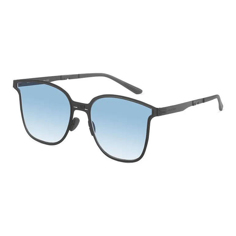 MUJOSH Metal Square Versatile Stylish Sunglasses Unisex Black-6