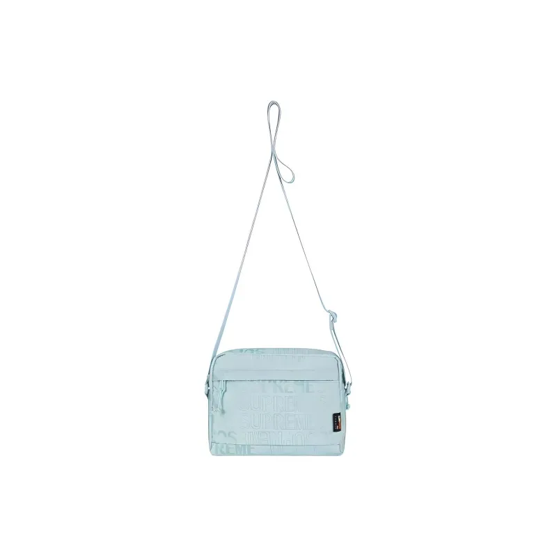 Supreme SS19 Leather Crossbody Bag, Shoulder Bag Unisex Ice Blue-2