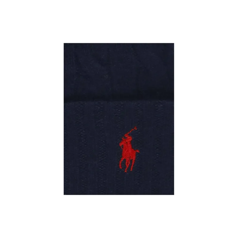 Polo Ralph Lauren Logo Embroidered Cable Knit Beanie-2