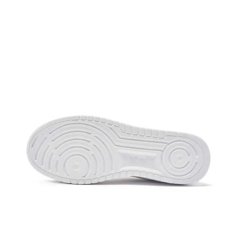 QIAODAN Anti-Slip And Wear-Resistant Breathable Low-Top Skateboard Shoes Women's White-6