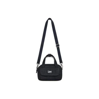 Lee Cotton Bowling Bag, Shoulder Bag, Crossbody Bag, Handbag Mini Unisex Black