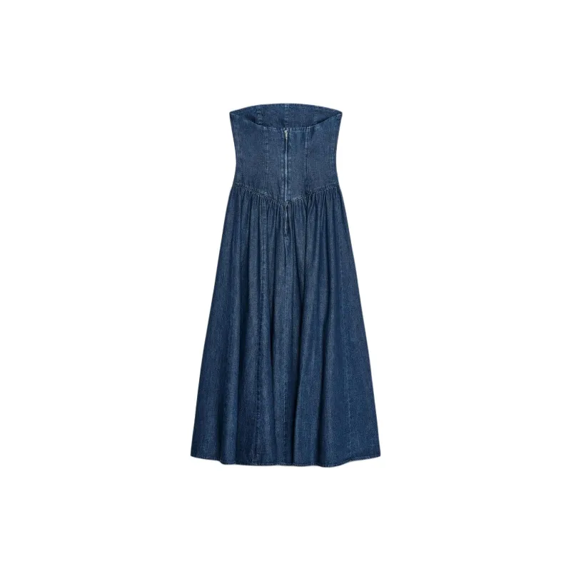 ZARA Trf Sleeveless Dress Women's Blue-1