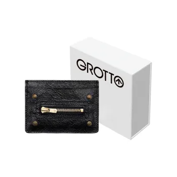 GROTTO Cow Leather Card Holder Unisex Multicolor