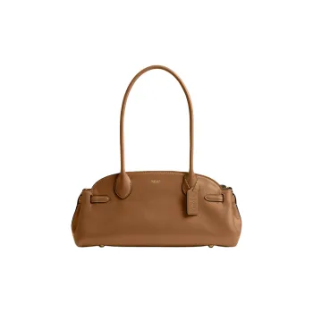 COACH Empire Carryall Glazed Surface Leather Shoulder Bag Large Size Women's Brass & Honey Brown