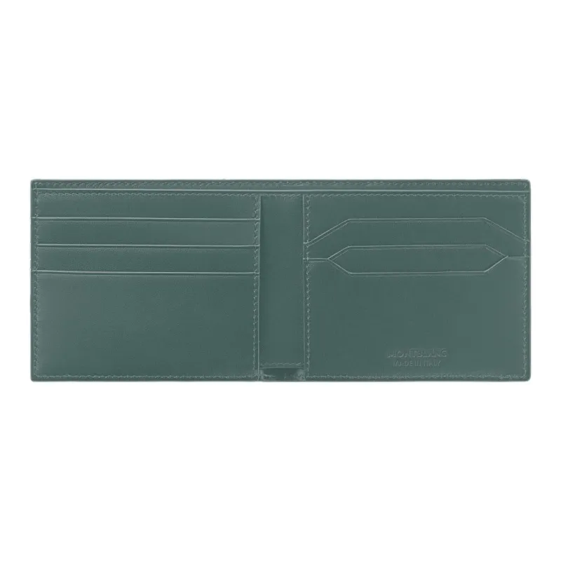 MONTBLANC Grained Cow Leather Wallet Men's Wicker Pine Green-2