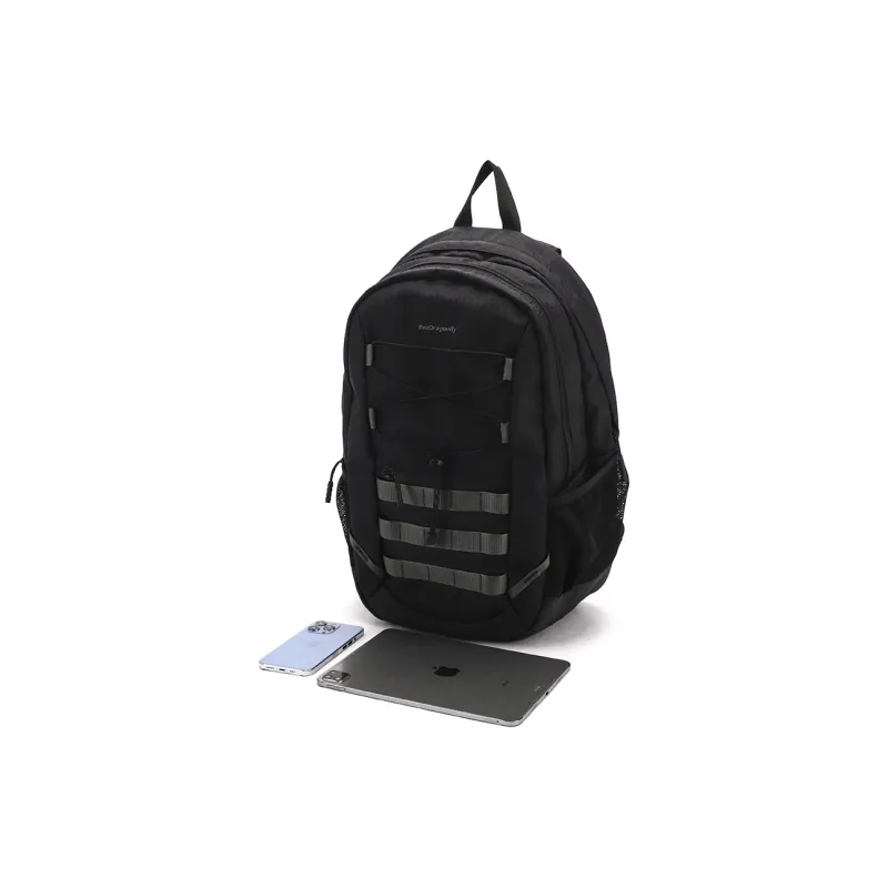 RED DRAGONFLY Fabric Backpack Regular Men's Multicolor-4