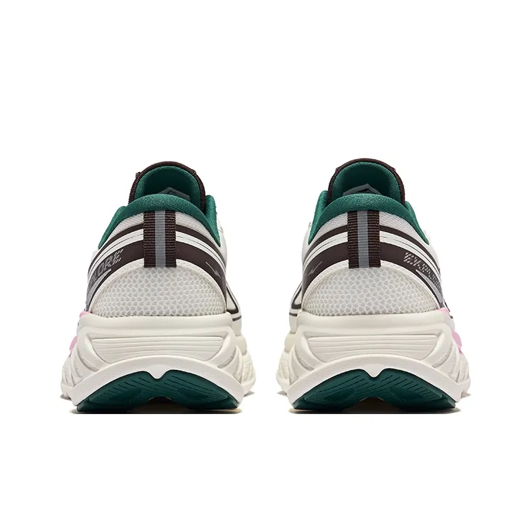 Erke Rebound And Wear resistant Low Top QiTian Technology Running Shoes Women's Microcrystal White Coffee-3